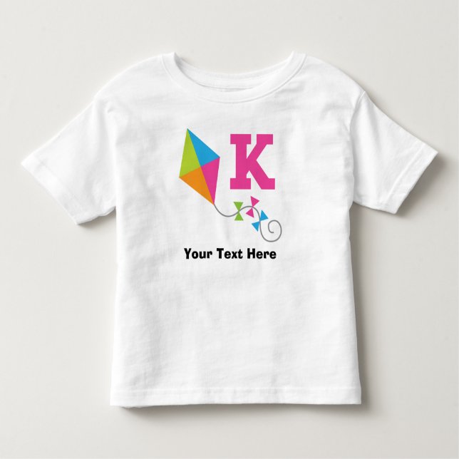 K Alphabet Letter Personalized Toddler T-shirt (Front)