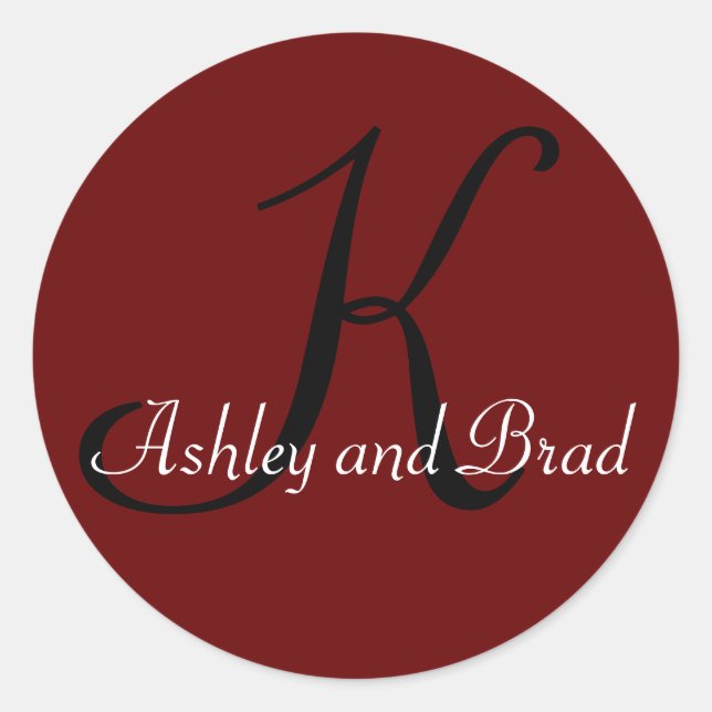K, Ashley and Brad Classic Round Sticker (Front)