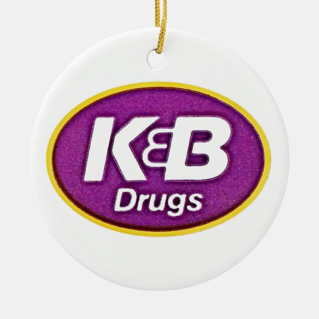 K B Drug Store, K and B, New Orleans Ceramic Ornament (Front)