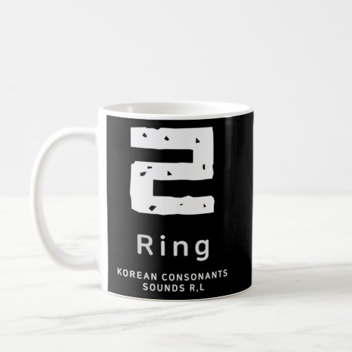K culture Korean alphabet Hangul Consonant   1  Coffee Mug