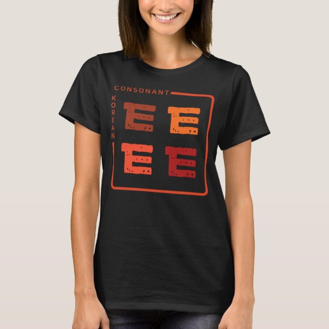 K culture Korean alphabet Hangul Consonant   29 T-Shirt (Front)