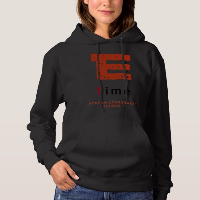 K culture Korean alphabet Hangul Consonant   6 Hoodie (Front)