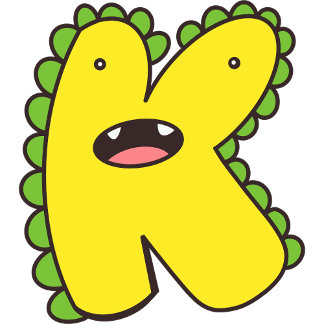 K Dinosaur Sticker