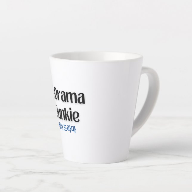 K Drama Junkie Latte Mug (Right Angle)