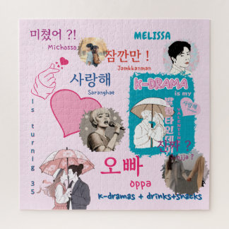 K-drama lovers custom photo korean drama birthday jigsaw puzzle