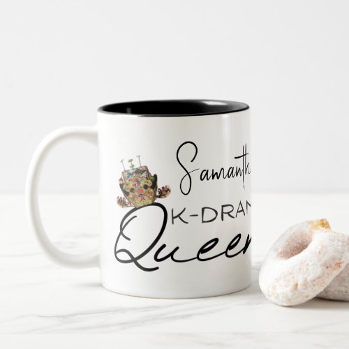 K_Drama Queen with Korean Crown Personalized  Two_Tone Coffee Mug