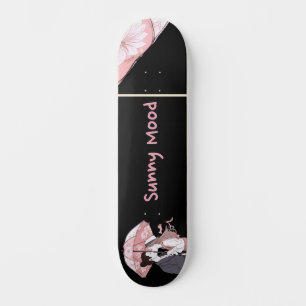K-drama watercolor elegant custom korean fandom skateboard