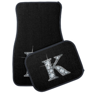 K Faux-Diamond Bling Car Mat