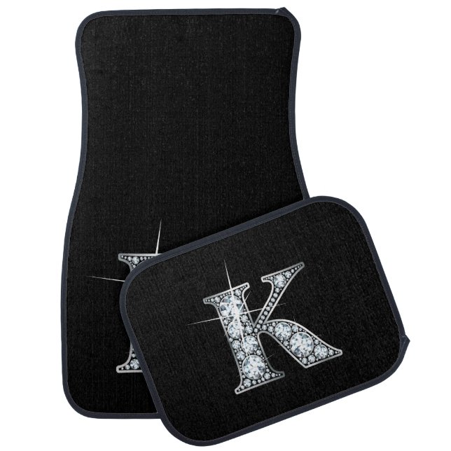 K Faux-Diamond Bling Car Mat (Set)