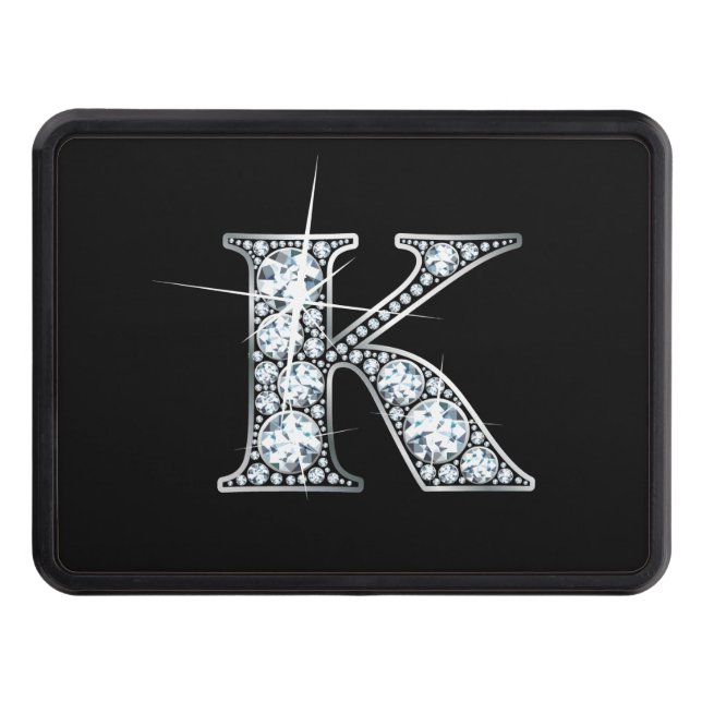 K Faux-"Diamond Bling" Tow Hitch Cover (Front)
