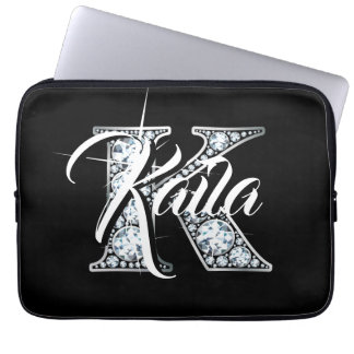 K Faux Diamond Laptop Sleeve