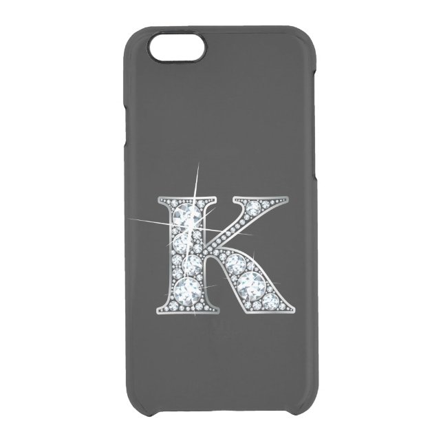 K Faux-"Diamond" Monogram Uncommon iPhone Case (Back)