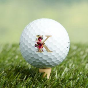 K Floral Golf Balls