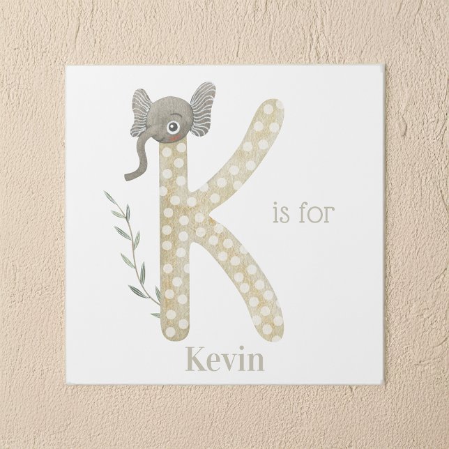 K is for Custom Name Animal Letter Art (Creator Uploaded)