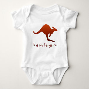 K is for Kangaroo Baby Baby Bodysuit