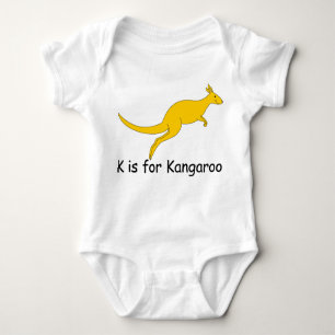 K is for Kangaroo T-Shirt Baby Bodysuit