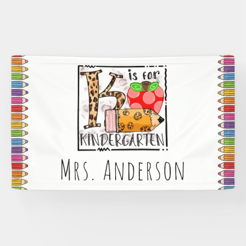 K is for Kindergarten Back to School Classroom Banner