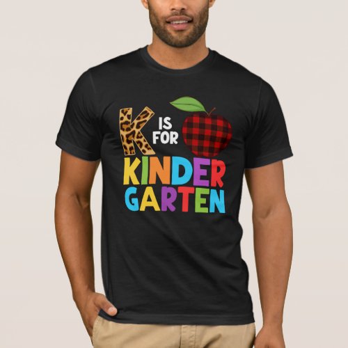 K is for Kindergarten Cute Preschool Education T_Shirt