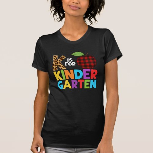 K is for Kindergarten Cute Preschool Education T_Shirt