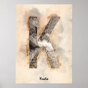 K is For Koala Poster