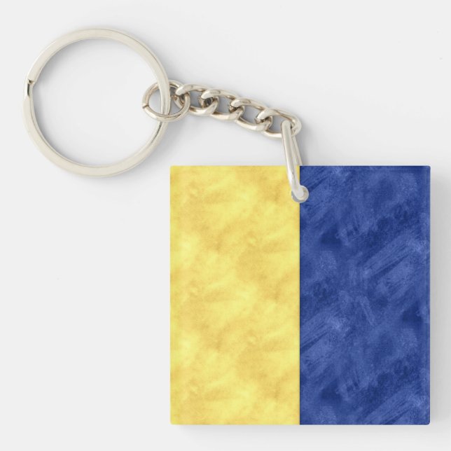 K Kilo Watercolor Nautical Signal Maritime Flag Keychain (Front)
