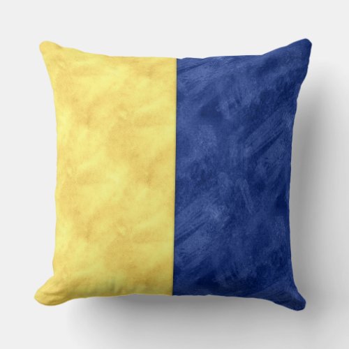 K Kilo Watercolor Nautical Signal Maritime Flag Throw Pillow