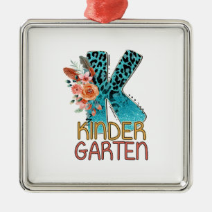 K Kinder Garten Teacher Metal Ornament