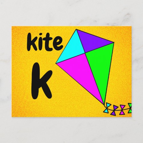 k _ kite flash card