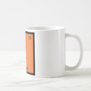 K - Kumquat Fruit Chemistry Periodic Table Symbol Coffee Mug