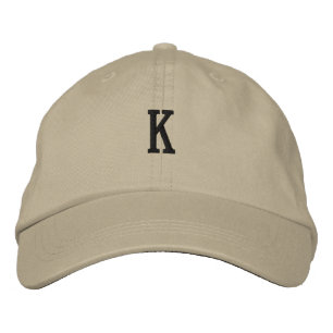 K -Letter Monogram impressive-Hat Stylish Handsome Embroidered Baseball Cap
