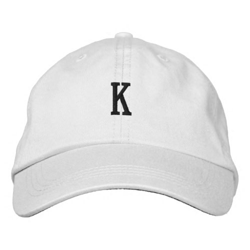 K _Letter Monogram impressive_Hat Stylish Handsome Embroidered Baseball Cap
