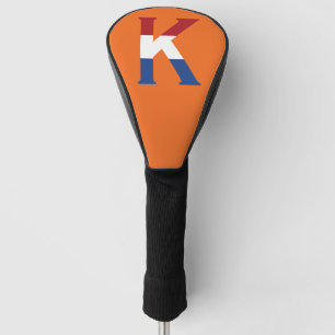 K Monogram overlaid on NLD Flag on or dccnt Golf Head Cover
