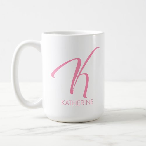 K Monogram Personalized Coffee Mug