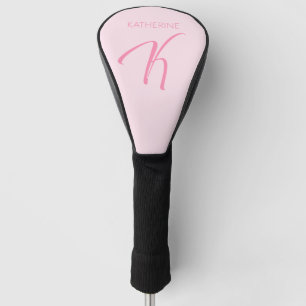 K Monogram Personalized Golf Head Cover