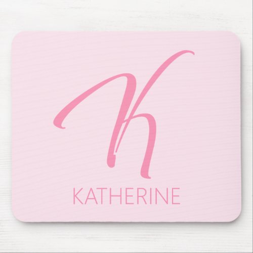 K Monogram Personalized Mouse Pad