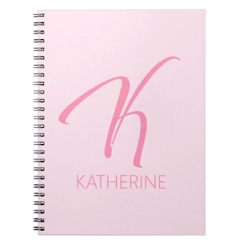 K Monogram Personalized Notebook
