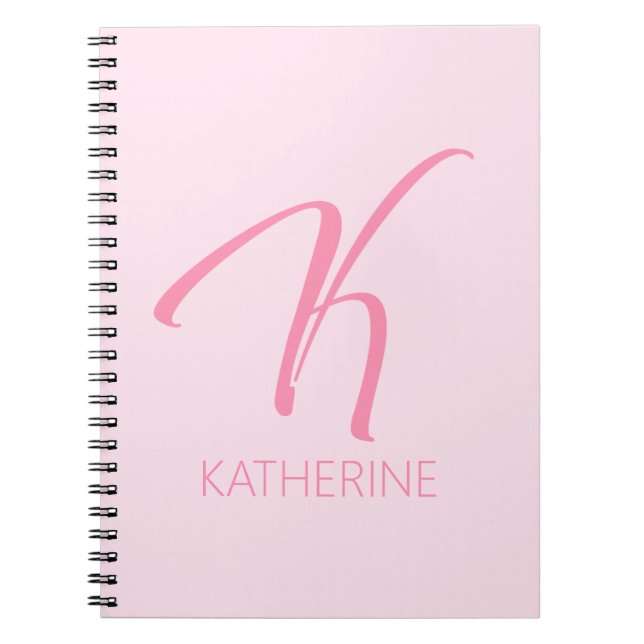 K Monogram Personalized Notebook (Front)