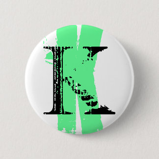 K monogram pinback button