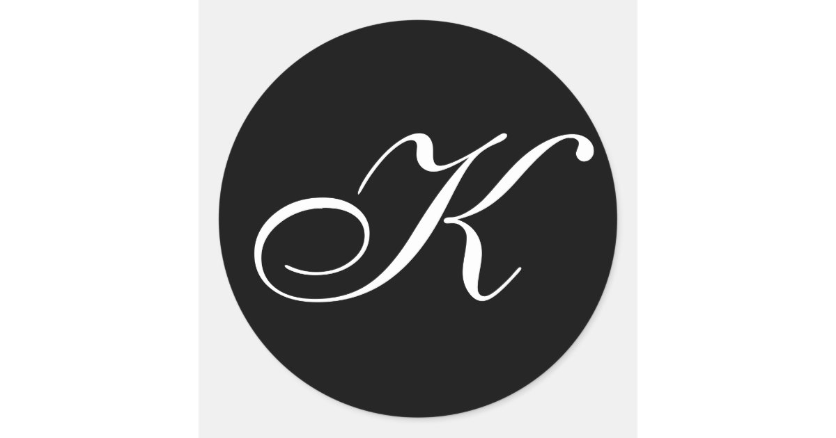 K Monogram Stickers Zazzle