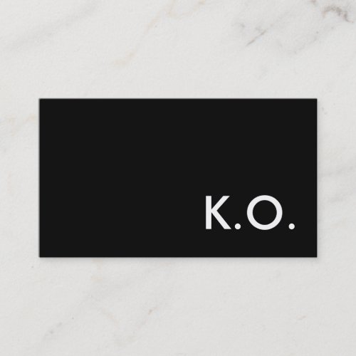 k.o. knockout business cards