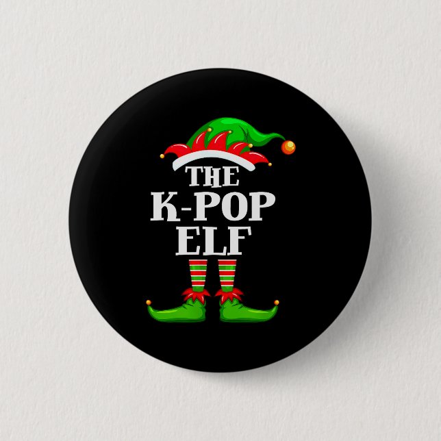 K-p Elf Matching Family Group Christmas Party Pyja Button (Front)