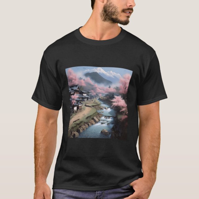 K Petal Wonder Idyllic Japanese Cherry Blossom Hav T-Shirt (Front)