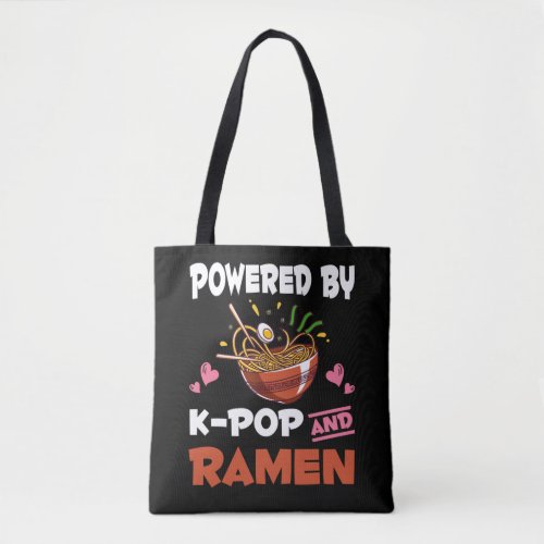 K_pop and Ramen addicted Kawaii Noodles Kpop Tote Bag