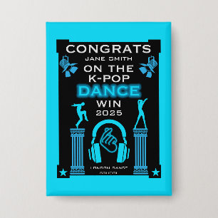 K-Pop Dance Competition Winner Congratulations Button