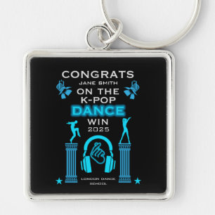 K-Pop Dance Competition Winner Congratulations Keychain