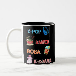 K-Pop Fashion for Fans of korean K-Drama & K-Pop Two-Tone Coffee Mug