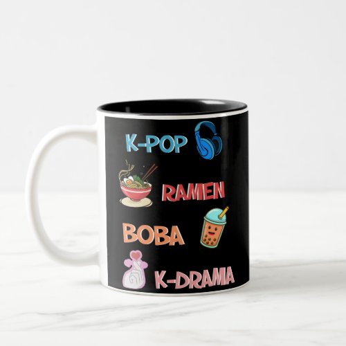 K_Pop Fashion for Fans of korean K_Drama  K_Pop Two_Tone Coffee Mug