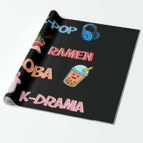 K-Pop Fashion for Fans of korean K-Drama & K-Pop Wrapping Paper