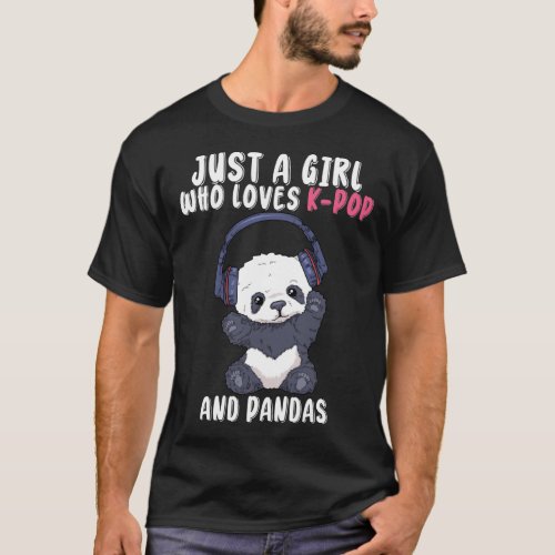 K Pop Gifts Girls Women Music Panda Korean Pop T_Shirt