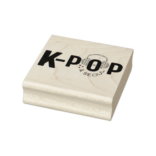K_Pop Heart  SEOUL Rubber Stamp